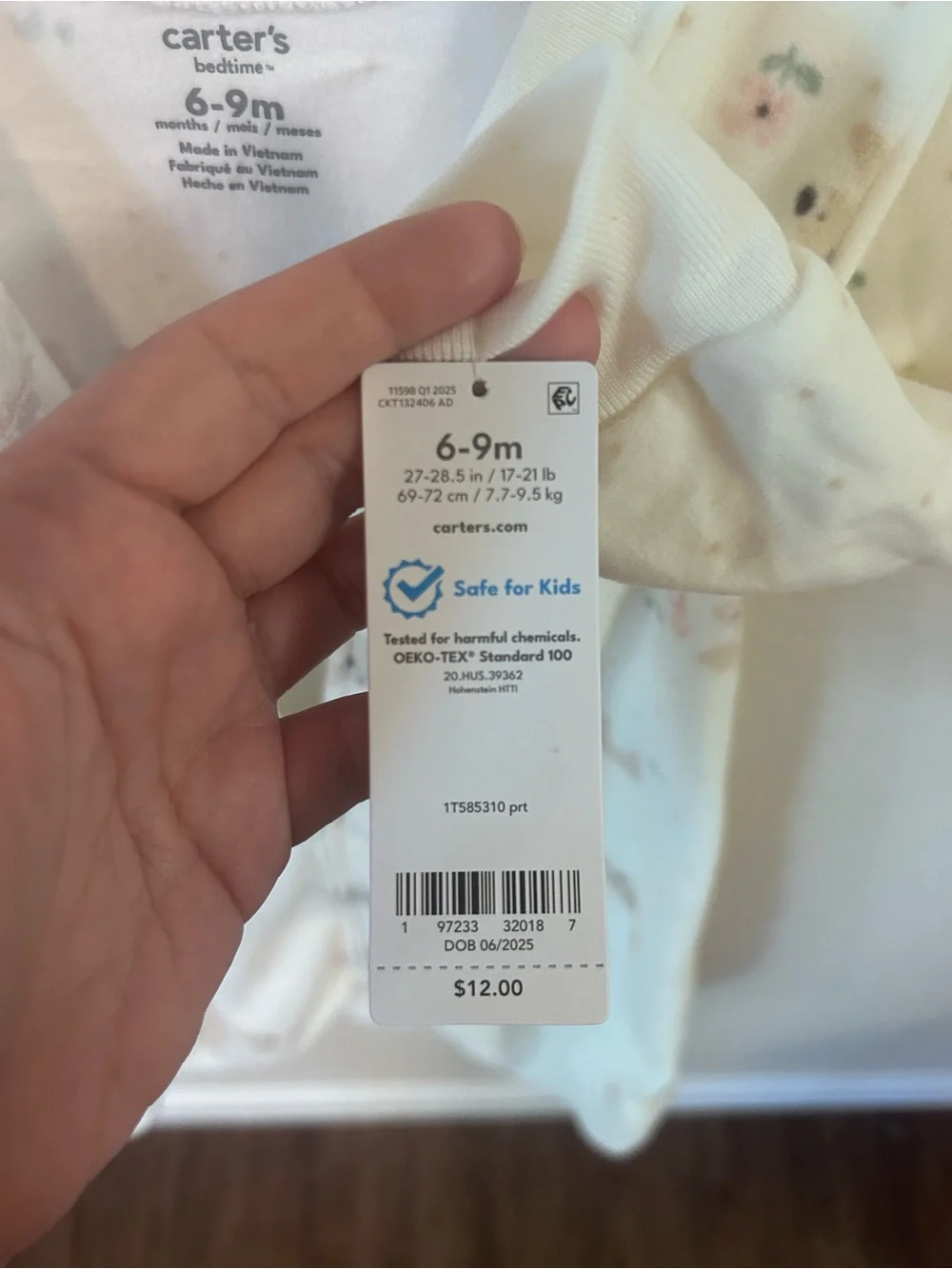 Carter's White Baby Sleep Sack Pajamas with Soft Koala Print